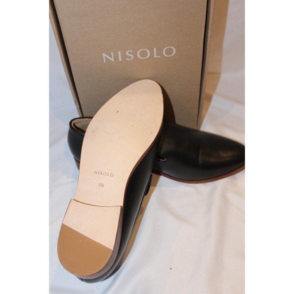 Nisolo Women's Everyday Black Leather Flats Loafers Slip On NIB $200 - Picture 10 of 10